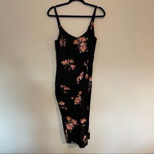 Nine Britton Black Floral Midi Dress